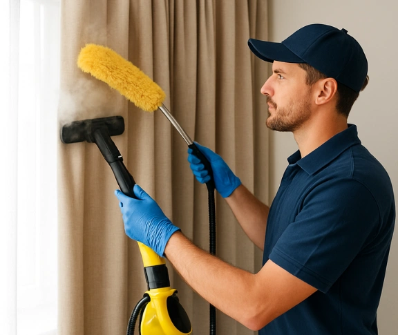 Trusted residential curtain cleaning technician Matty Curtain Cleaning kallangur QLD