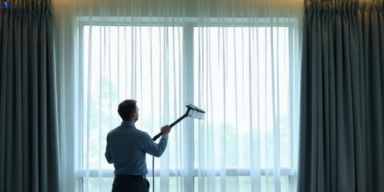 Commercial curtain steam cleaning service kallangur hotels offices