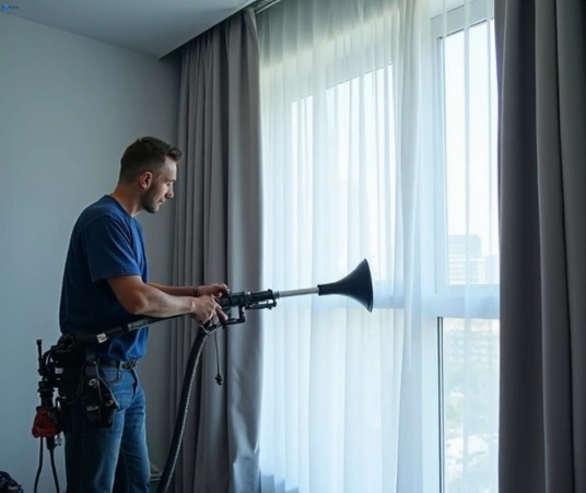 Professional commercial curtain cleaning process equipment Matty Curtain Cleaning kallangur