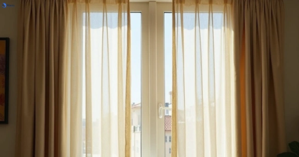 Dusty and dull curtains in kallangur before steam cleaning